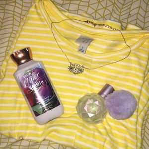 Lauren Conrad Pale Pink and Green Gem Necklace